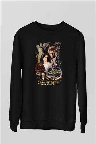 Labyrinth Siyah Unisex  Sweatshirt