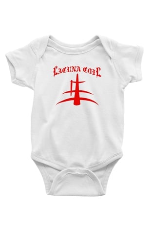 Lacuna Coil Baskılı Beyaz Unisex Bebek Body - Zıbın