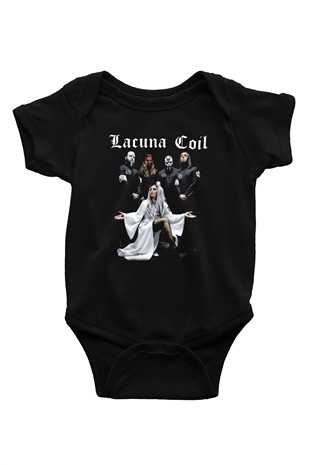 Lacuna Coil Baskılı Siyah Bebek Body - Zıbın