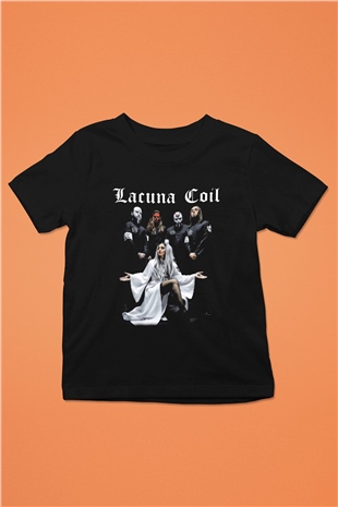 Lacuna Coil Baskılı Siyah Unisex Çocuk Tişört
