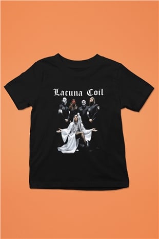 Lacuna Coil Baskılı Siyah Unisex Çocuk Tişört