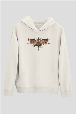 Lacuna Coil Beyaz Unisex Kapşonlu Sweatshirt