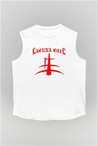 Lacuna Coil Beyaz Unisex Kolsuz Tişört