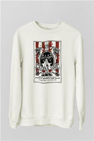 Lacuna Coil Beyaz Unisex Sweatshirt