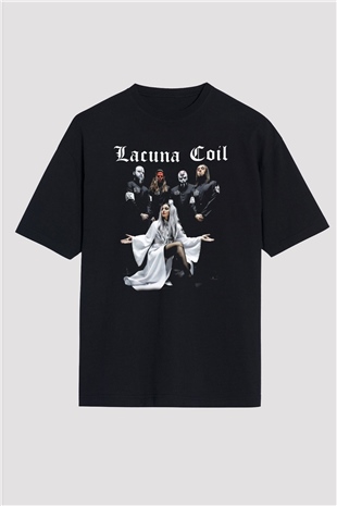 Lacuna Coil Siyah Unisex Oversize Tişört T-Shirt