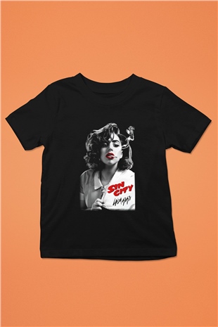 Lady Gaga Baskılı Siyah Unisex Çocuk Tişört
