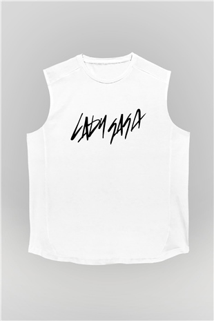 Lady Gaga Beyaz Unisex Kolsuz Tişört
