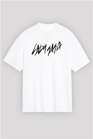 Lady Gaga Beyaz Unisex Oversize Tişört T-Shirt
