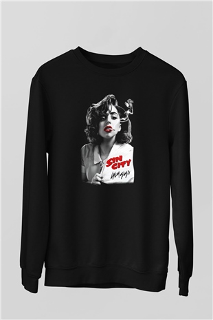 Lady Gaga Siyah Unisex Sweatshirt