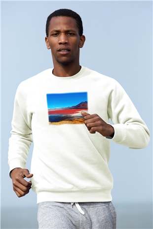 Laguna Colorada Beyaz Unisex Sweatshirt