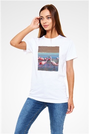Laguna Colorada Beyaz Unisex Tişört T-Shirt - TişörtFabrikası