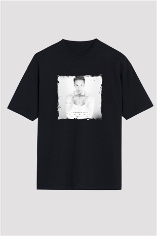 Laidback Luke Baskılı Unisex Oversize Siyah Tişört