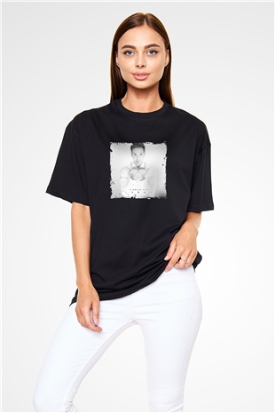 Laidback Luke Baskılı Unisex Oversize Siyah Tişört
