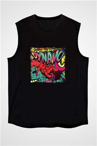 Laidback Luke Baskılı Unisex Siyah Kolsuz Tişört