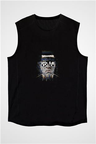 Laidback Luke Baskılı Unisex Siyah Kolsuz Tişört