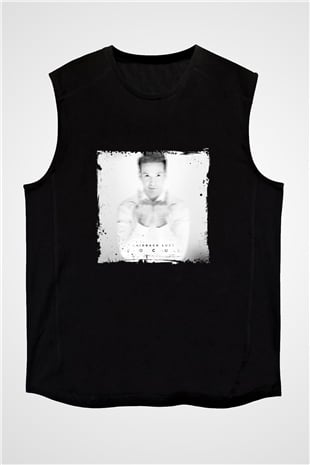 Laidback Luke Baskılı Unisex Siyah Kolsuz Tişört