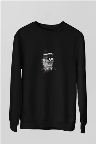 Laidback Luke Baskılı Unisex Siyah Sweatshirt