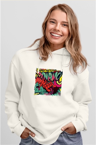 Laidback LukeBaskılı Beyaz Hoodie