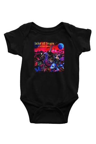 Lake of Tears Baskılı Siyah Bebek Body - Zıbın