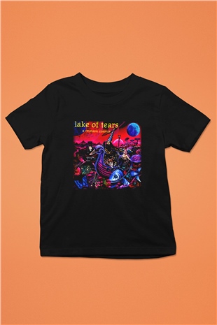 Lake of Tears Baskılı Siyah Unisex Çocuk Tişört