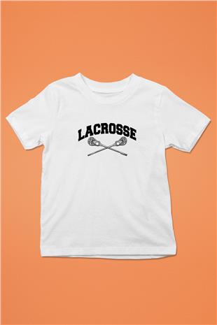 Lakros Baskılı Unisex Beyaz Çocuk Tişört - Tshirt