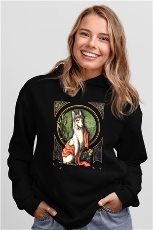 Lama Siyah Unisex Hoodie