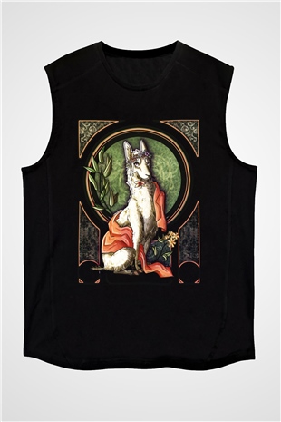 Lama Siyah Unisex Kolsuz Tişört