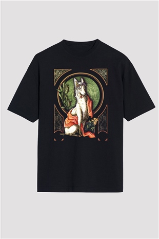 Lama Siyah Unisex Oversize Tişört T-Shirt