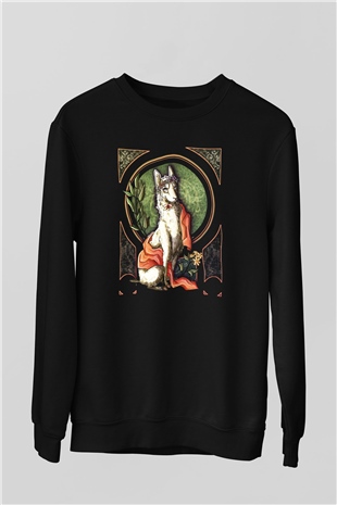 Lama Siyah Unisex Sweatshirt