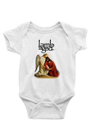 Lamb of God Baskılı Beyaz Unisex Bebek Body - Zıbın