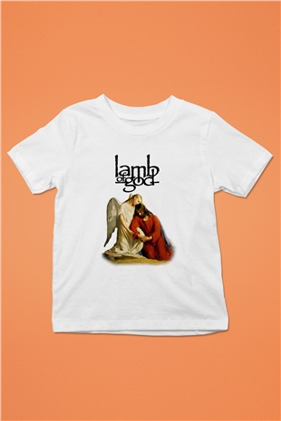 Lamb of God Baskılı Beyaz Unisex Çocuk Tişört