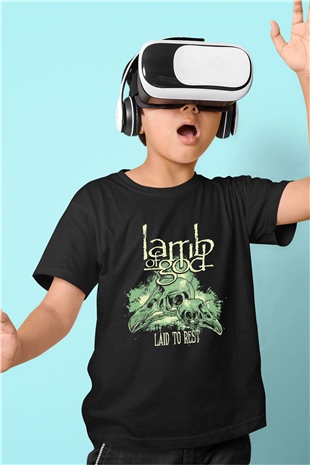 Lamb of God Baskılı Siyah Unisex Çocuk Tişört
