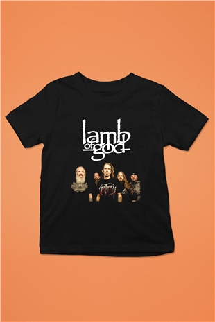 Lamb of God Baskılı Siyah Unisex Çocuk Tişört