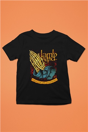 Lamb of God Baskılı Siyah Unisex Çocuk Tişört