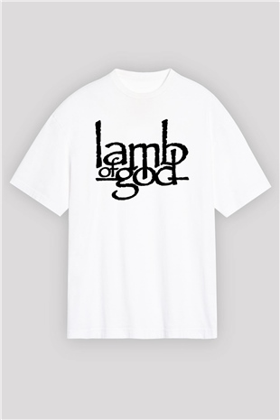Lamb of God Beyaz Unisex Oversize Tişört T-Shirt