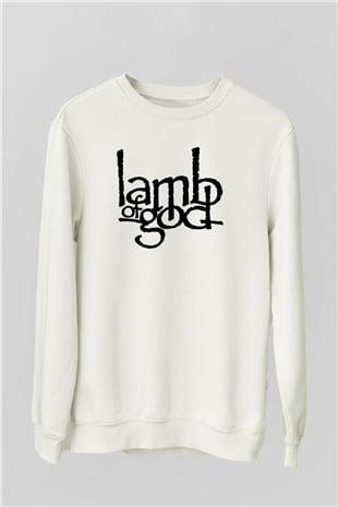 Lamb of God Beyaz Unisex Sweatshirt