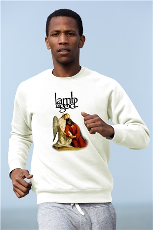 Lamb of God Beyaz Unisex Sweatshirt