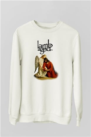 Lamb of God Beyaz Unisex Sweatshirt