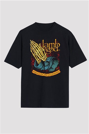Lamb of God Siyah Unisex Oversize Tişört T-Shirt