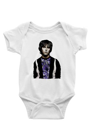 Lan Brown Baskılı Beyaz Unisex Bebek Body - Zıbın