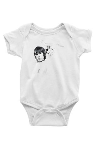 Lan Brown Baskılı Beyaz Unisex Bebek Body - Zıbın