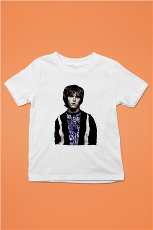 Lan Brown Baskılı Beyaz Unisex Beyaz Çocuk Tişört - Tshirt
