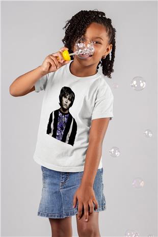 Lan Brown Baskılı Beyaz Unisex Beyaz Çocuk Tişört - Tshirt