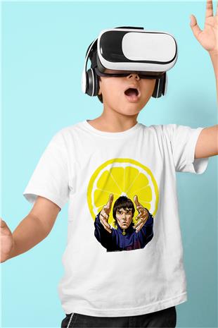 Lan Brown Baskılı Beyaz Unisex Beyaz Çocuk Tişört - Tshirt