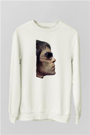Lan Brown Baskılı Beyaz Unisex Sweatshirt