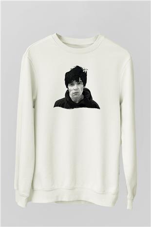 Lan Brown Baskılı Beyaz Unisex Sweatshirt