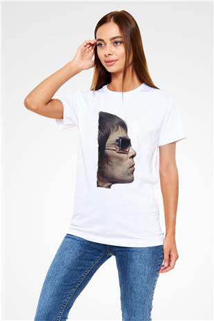 Lan Brown Baskılı Unisex Beyaz Tişört - Tshirt