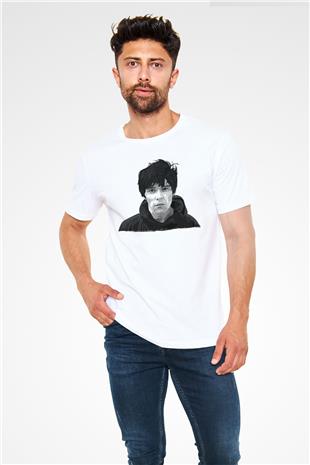 Lan Brown Baskılı Unisex Beyaz Tişört - Tshirt