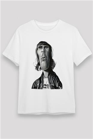 Lan Brown Baskılı Unisex Beyaz Tişört - Tshirt