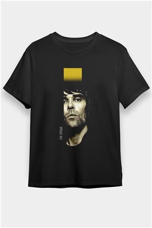 Lan Brown Baskılı Unisex Siyah Tişört - Tshirt